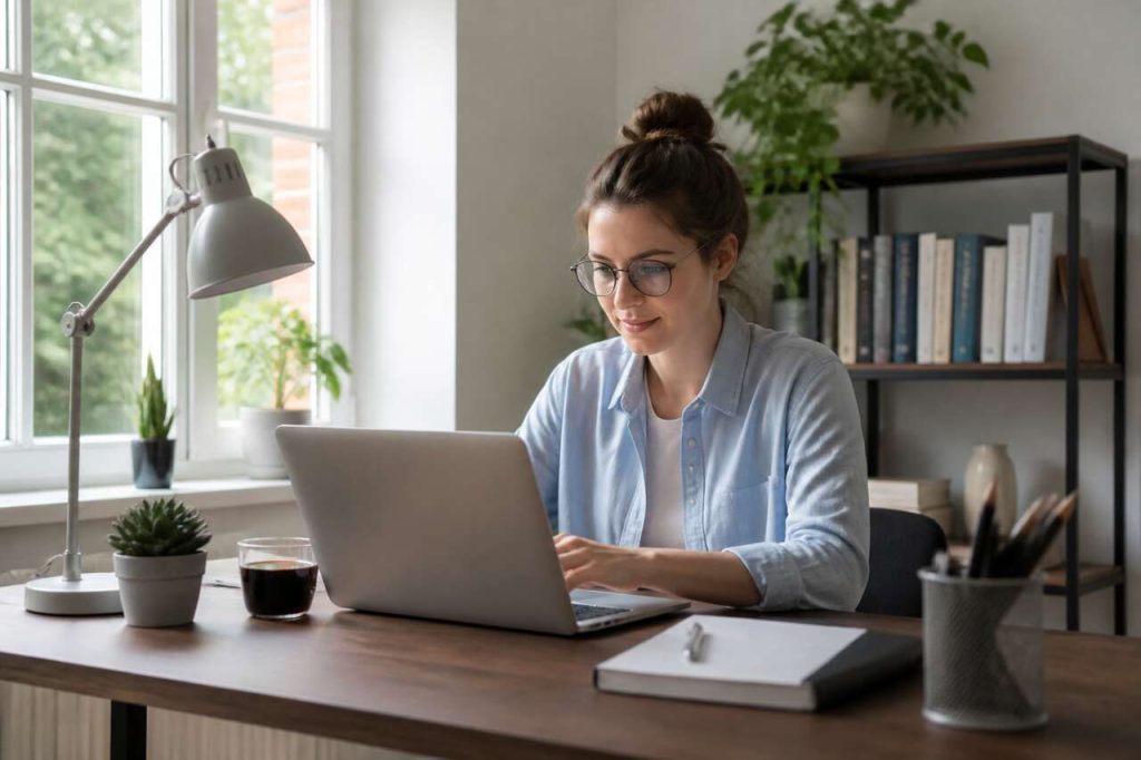Télétravail débutant à domicile