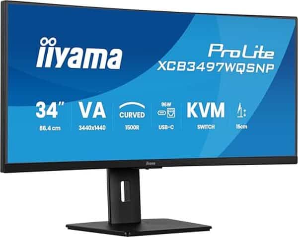 Découvrez notre test complet du moniteur incurvé iiyama ProLite XCB3497WQSNP-B1 avec résolution UWQHD et taux de 120 Hz : performances, qualité d'image et ergonomie analysées en détail. 