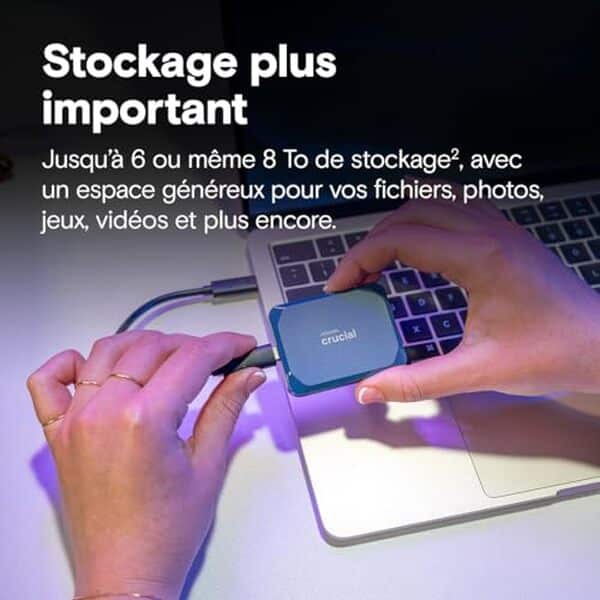 Découvrez notre test complet du Crucial X10 8 To, ce disque ssd externe portable ultra-rapide. Performances, vitesse de transfert et portabilité : le meilleur choix pour vos données. 