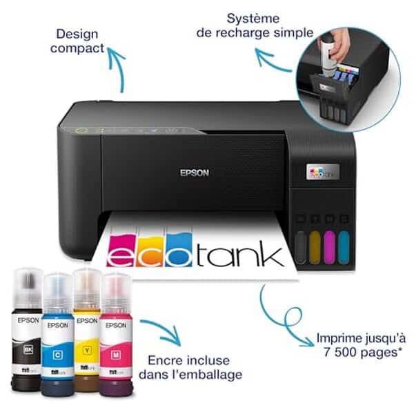 Découvrez notre test détaillé de l'Epson EcoTank ET-2862 : une imprimante pratique et économique avec des cartouches haute capacité pour réduire vos coûts d'impression. 