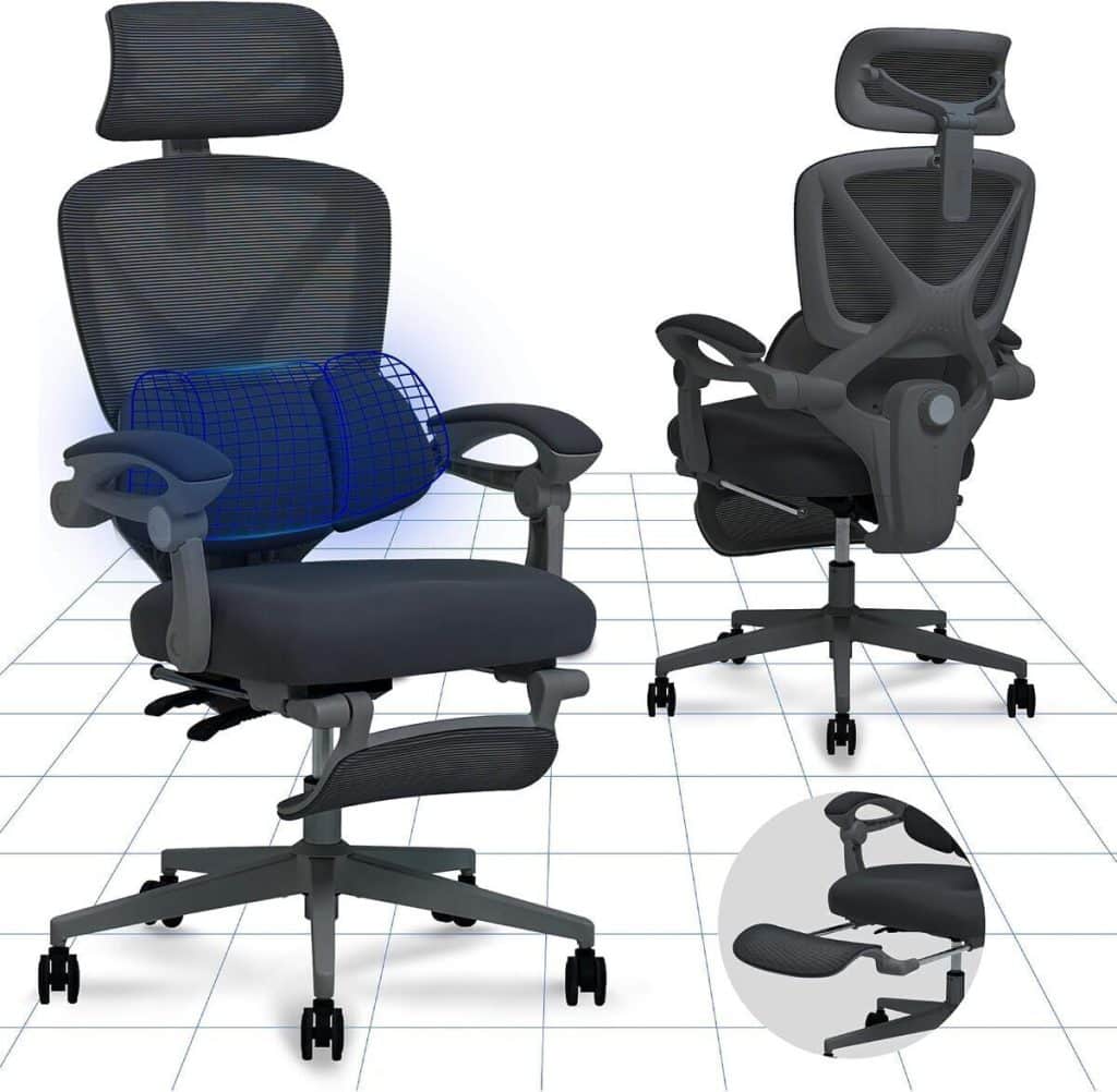 Test : chaise de bureau ergonomique Flexispot OC4 avec soutien lombaire et inclinaison ajustable