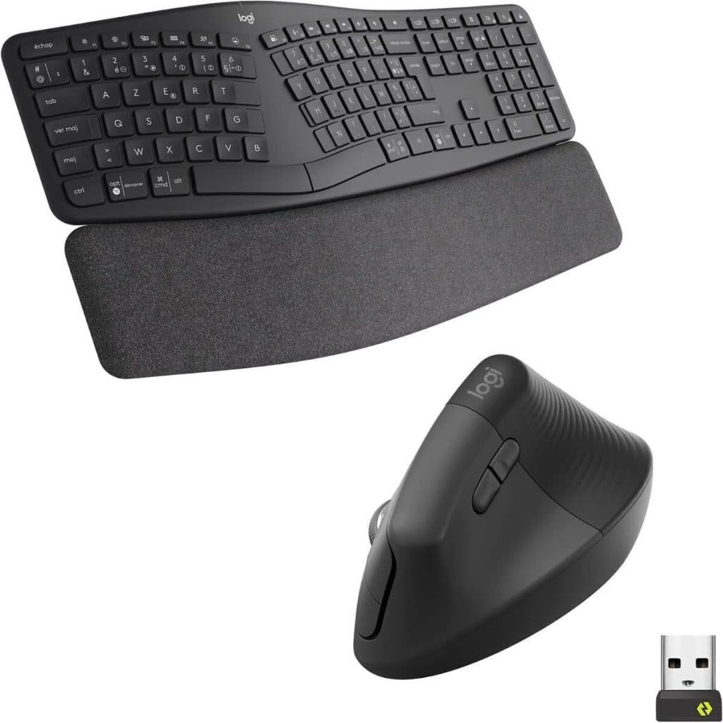 Test : clavier sans fil Logitech Ergo K860 et souris Lift Left