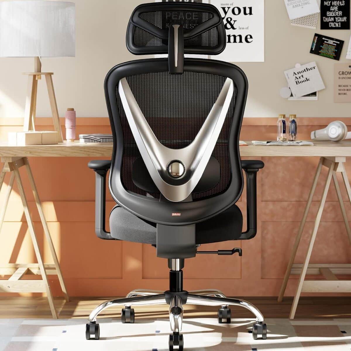 Test de la chaise de bureau Holludle ergonomique avec support lombaire 3D