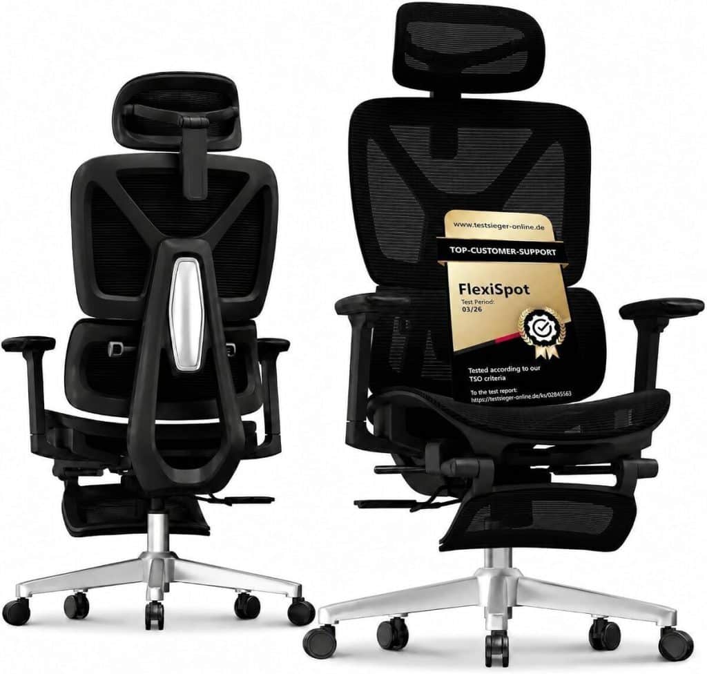 Test de la chaise ergonomique FLEXISPOT ErgoX avec repose-pieds