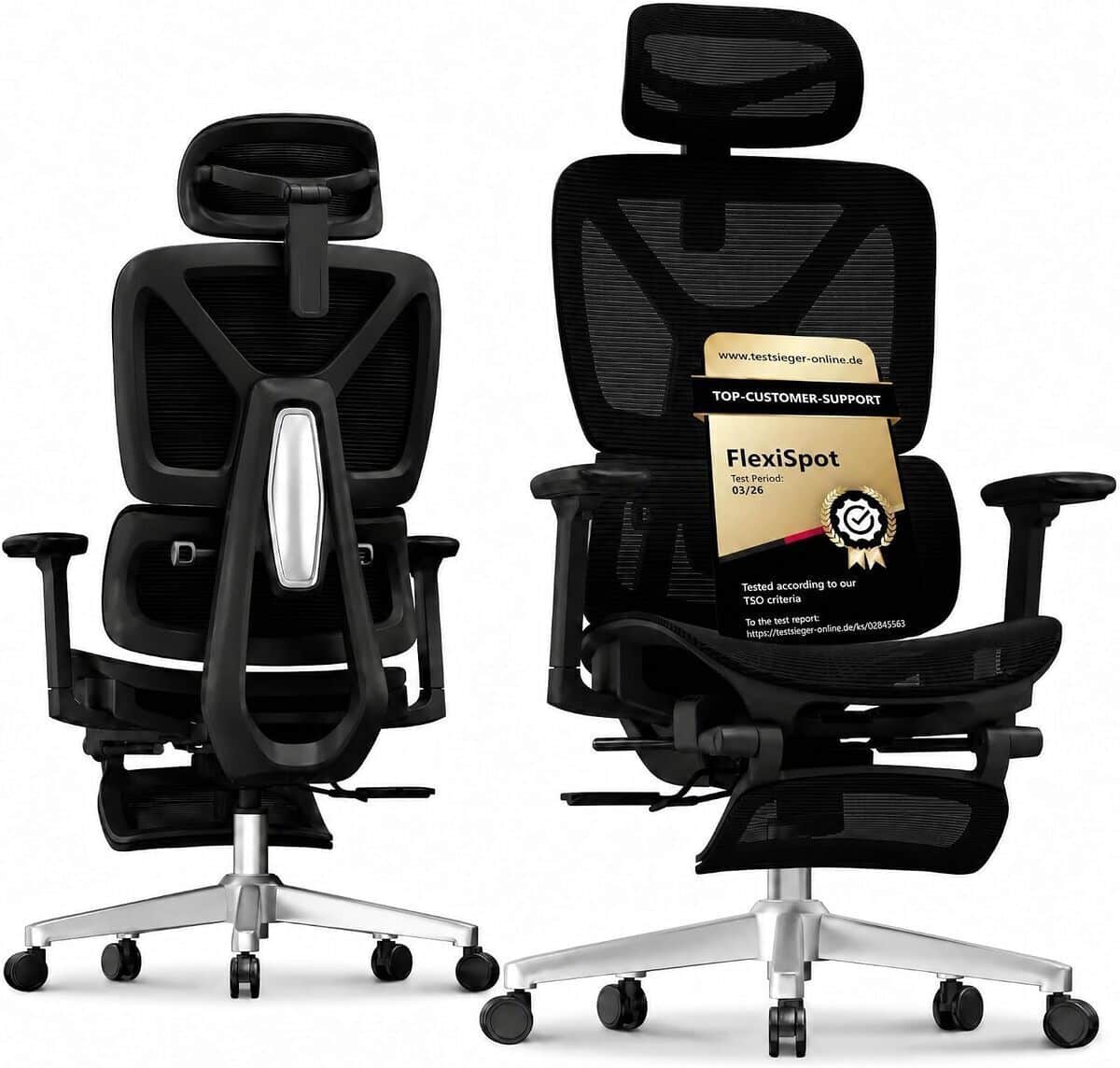 Test de la chaise ergonomique FLEXISPOT ErgoX avec repose-pieds