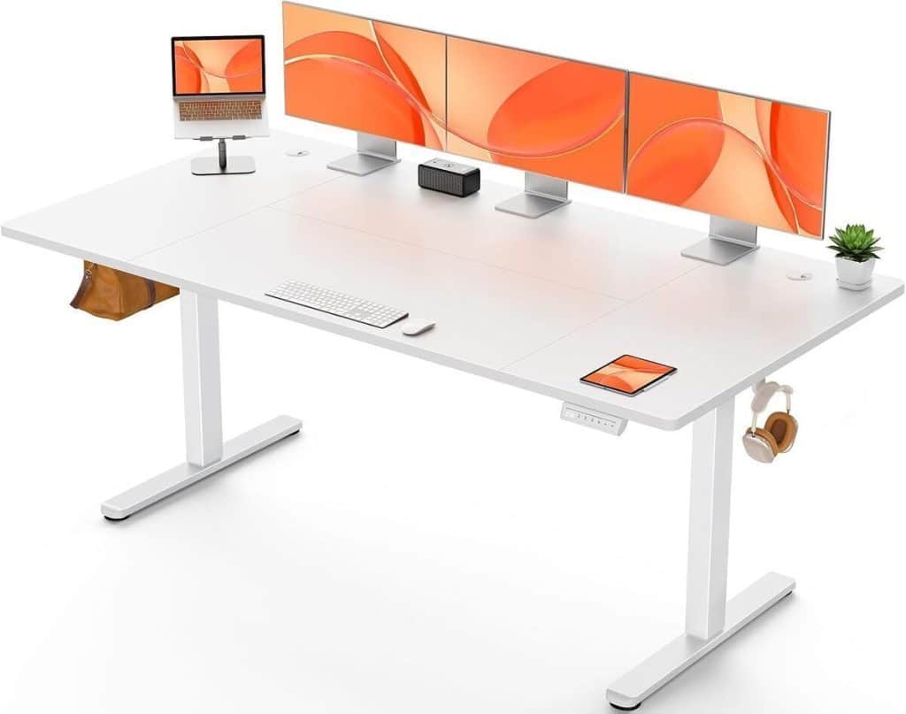 Test du bureau électrique ErGear assis-debout 160x80 cm blanc