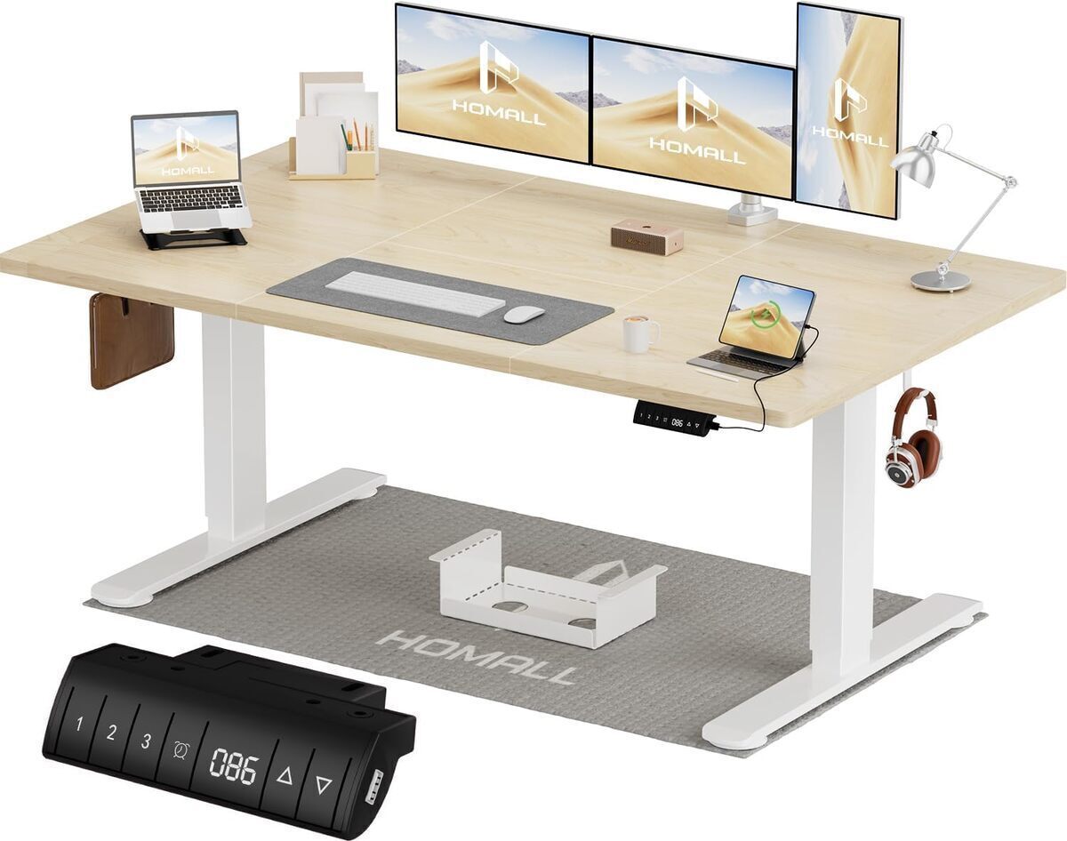 Test du bureau électrique Homall assis-debout 140×70 cm
