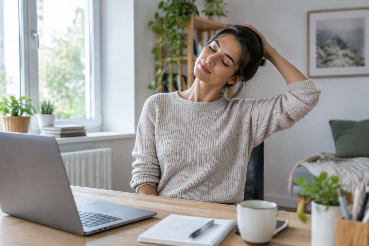 Nuque et &eacute;paules: d&eacute;nouer les trap&egrave;zes sans forcer
