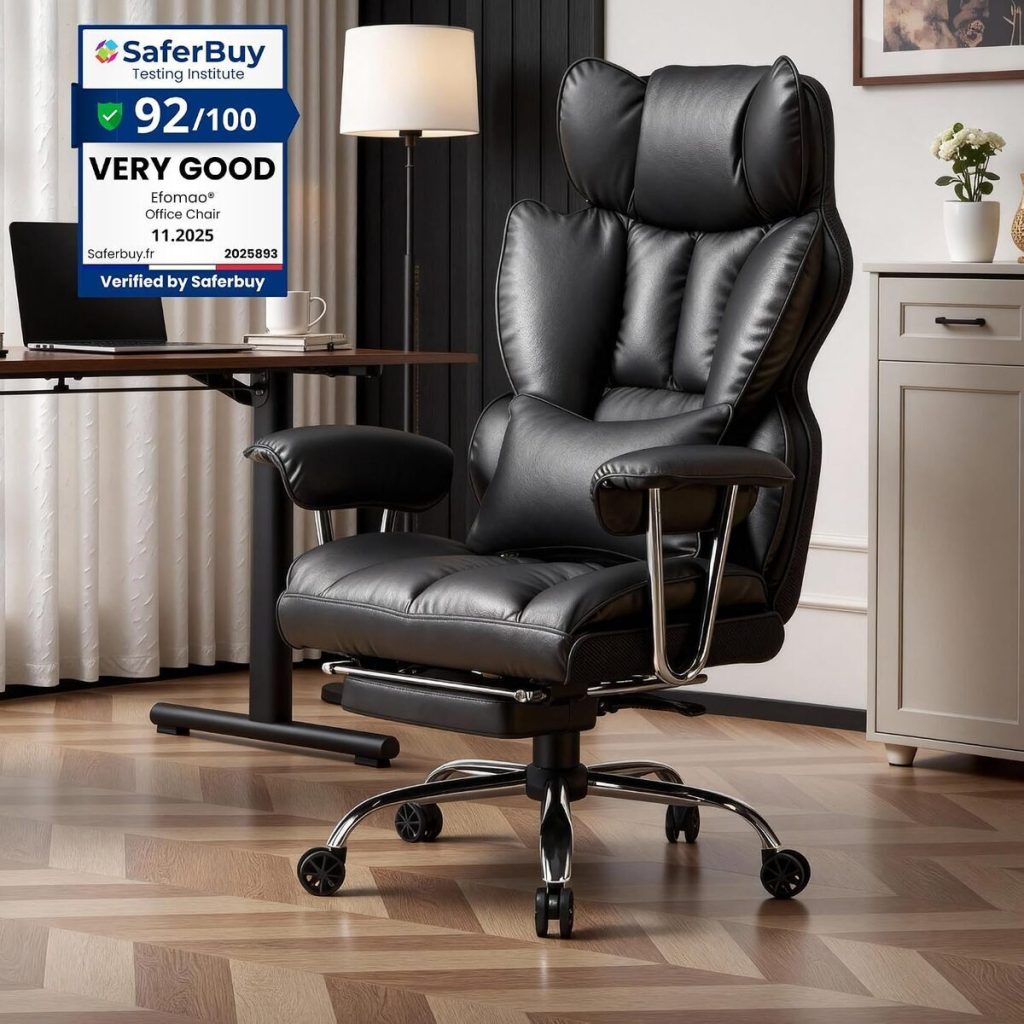 Test : chaise de bureau Efomao grande taille, confort et robustesse