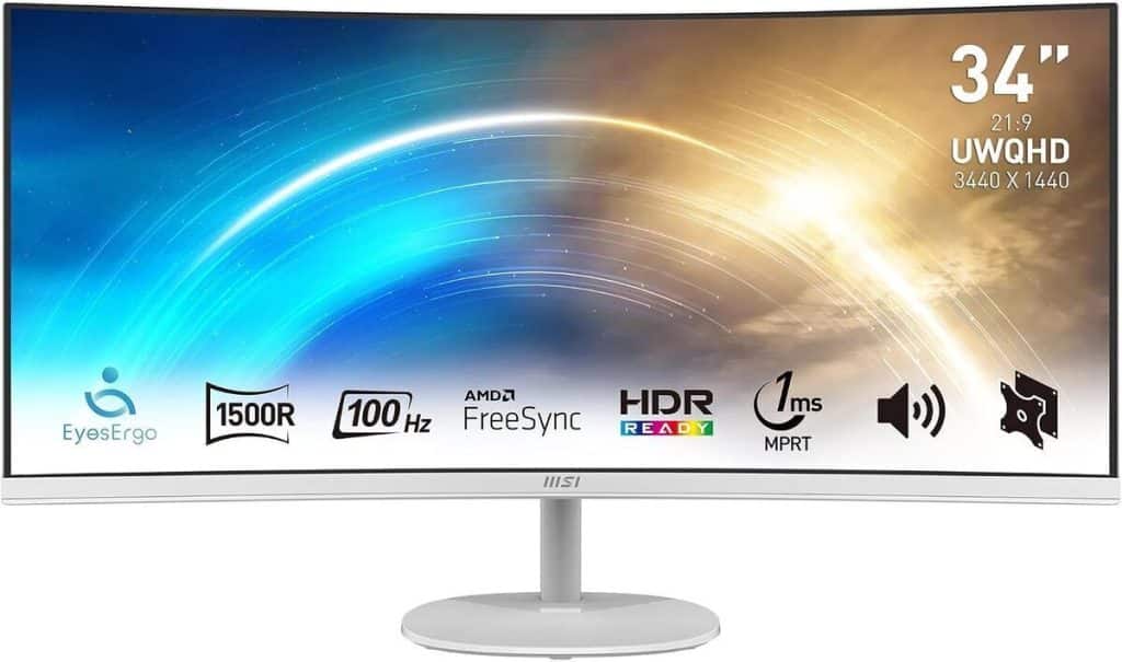 Test de l'écran professionnel MSI Pro MP341CQW 34" incurvé UWQHD